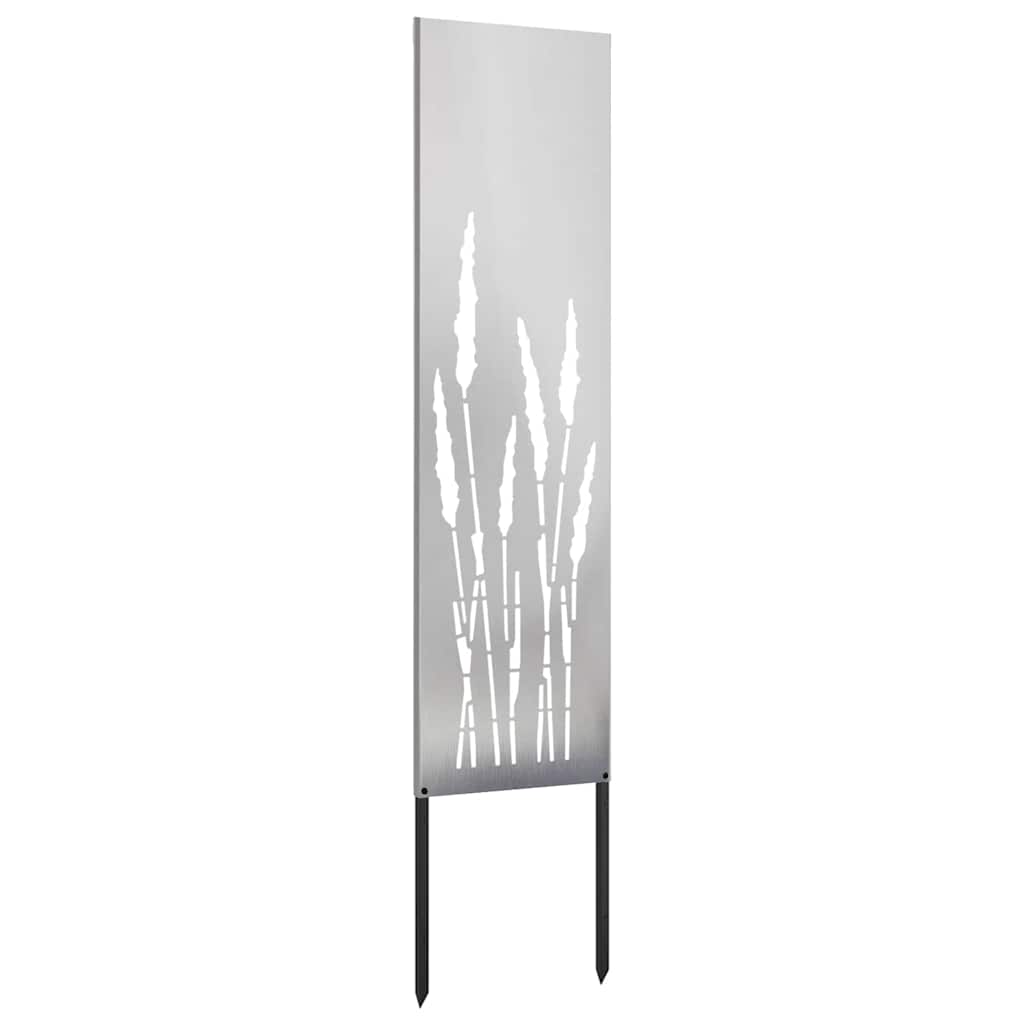 Garten Sichtschutz-Leinwand Silber 32 x 140 cm Edelstahl