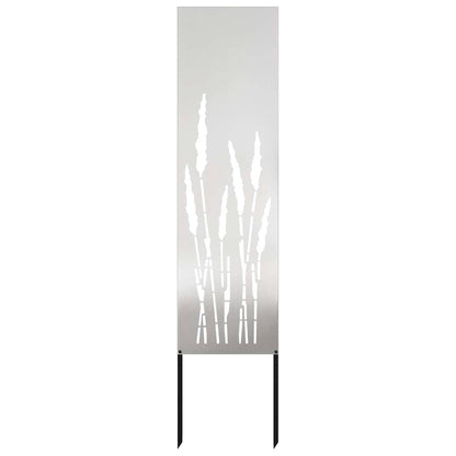 Garten Sichtschutz-Leinwand Silber 32 x 140 cm Edelstahl