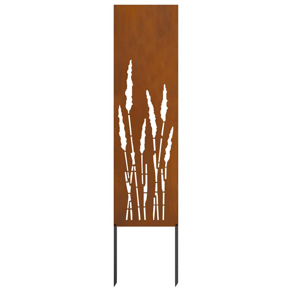 Garten Sichtschutz-Leinwand Rostig 32 x 140 cm Wetterfeststahl