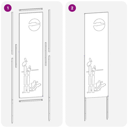 Garten dekoratives Panel Sonstiges Rostig 32 x 140 cm
