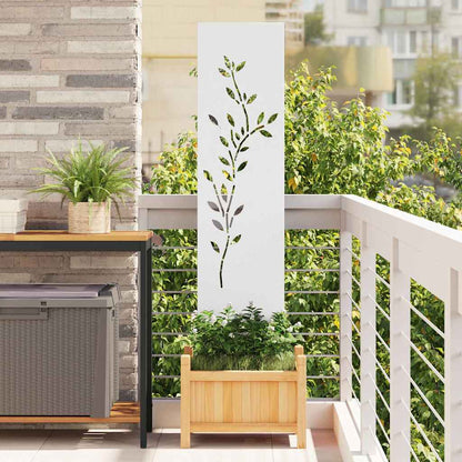 Garten dekoratives Panel Weiß 32 x 140 cm Kaltgewalzter Stahl