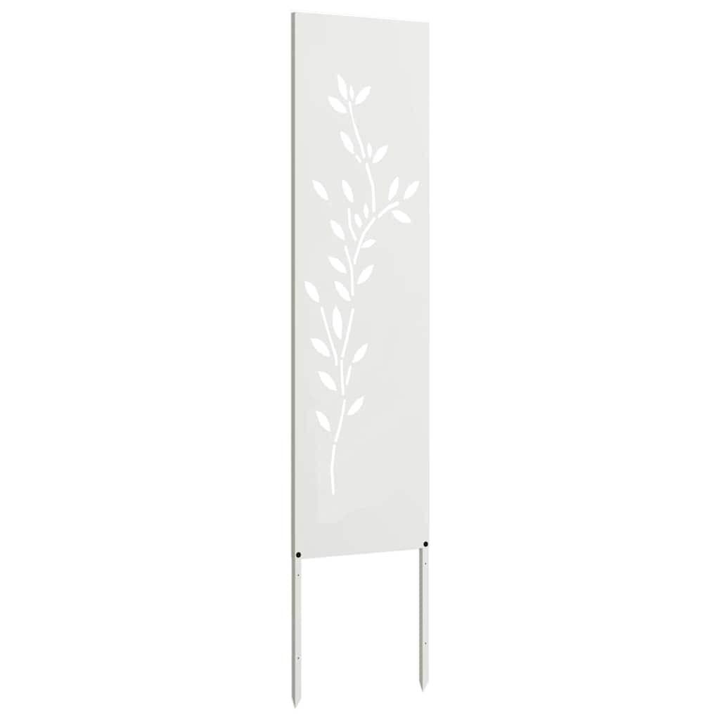 Garten dekoratives Panel Weiß 32 x 140 cm Kaltgewalzter Stahl