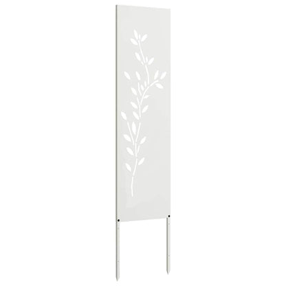 Garten dekoratives Panel Weiß 32 x 140 cm Kaltgewalzter Stahl