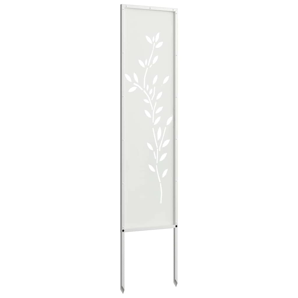 Garten dekoratives Panel Weiß 32 x 140 cm Kaltgewalzter Stahl