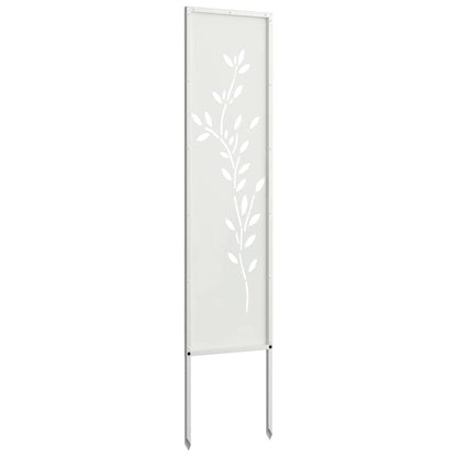 Garten dekoratives Panel Weiß 32 x 140 cm Kaltgewalzter Stahl