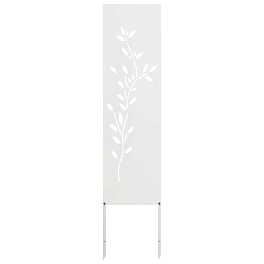 Garten dekoratives Panel Weiß 32 x 140 cm Kaltgewalzter Stahl