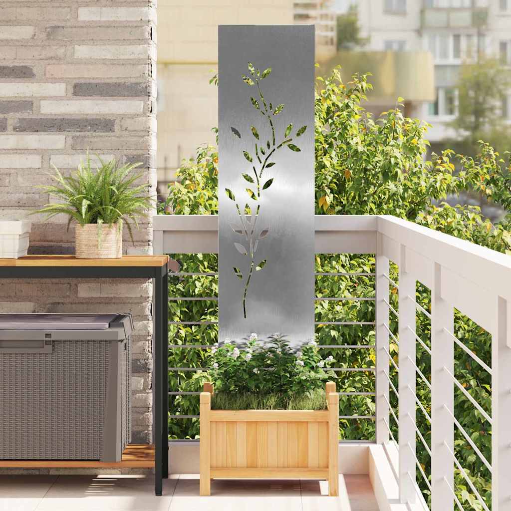 Garten dekoratives Panel Sonstiges Silber 32 x 140 cm Edelstahl