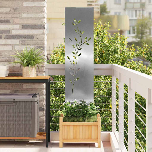 Garten dekoratives Panel Sonstiges Silber 32 x 140 cm Edelstahl