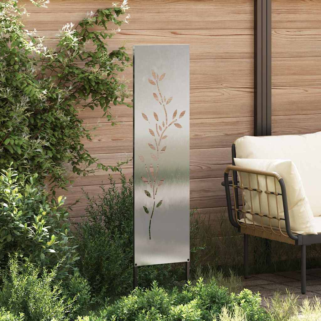 Garten dekoratives Panel Sonstiges Silber 32 x 140 cm Edelstahl