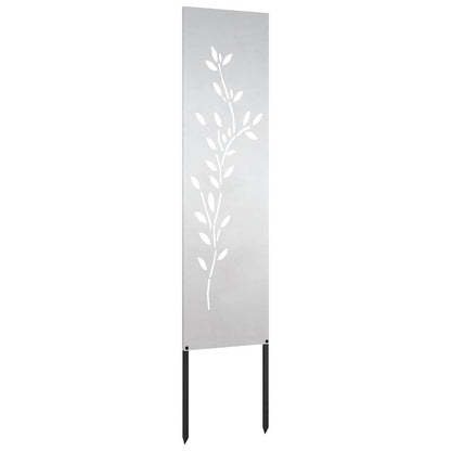 Garten dekoratives Panel Sonstiges Silber 32 x 140 cm Edelstahl