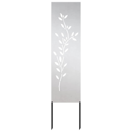 Garten dekoratives Panel Sonstiges Silber 32 x 140 cm Edelstahl
