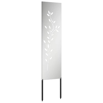 Garten dekoratives Panel Silber 32 x 140 cm Verzinkter Stahl