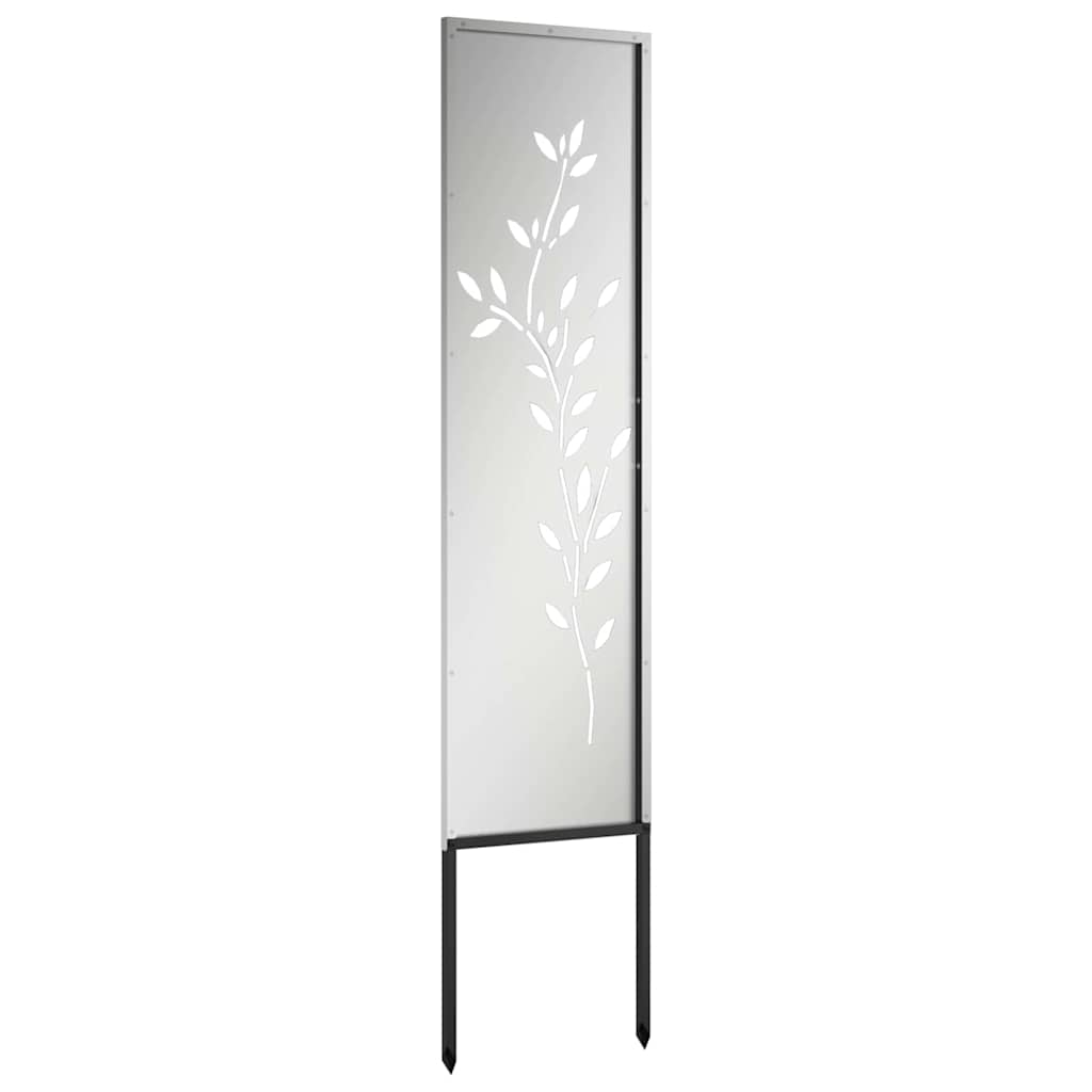 Garten dekoratives Panel Silber 32 x 140 cm Verzinkter Stahl