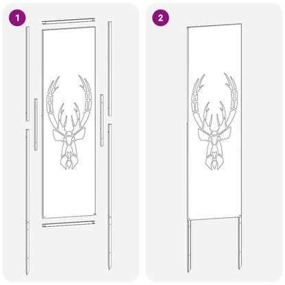 Garten dekoratives Panel Tiermuster Rostig 32 x 140 cm