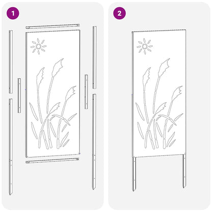 Garten dekoratives Panel Sonstiges Silber 50 x 140 cm Edelstahl