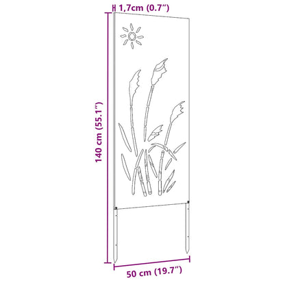 Garten dekoratives Panel Sonstiges Silber 50 x 140 cm Edelstahl