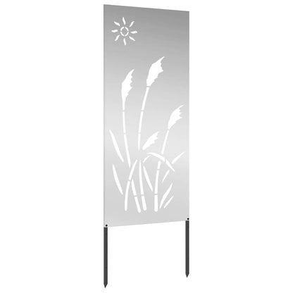 Garten Sichtschutz-Leinwand Silber 50 x 140 cm Verzinkter Stahl