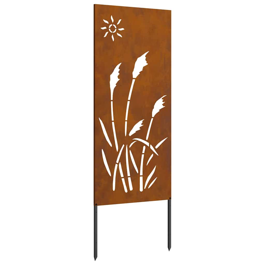 Garten Sichtschutz-Leinwand Rostig 50 x 140 cm Wetterfeststahl