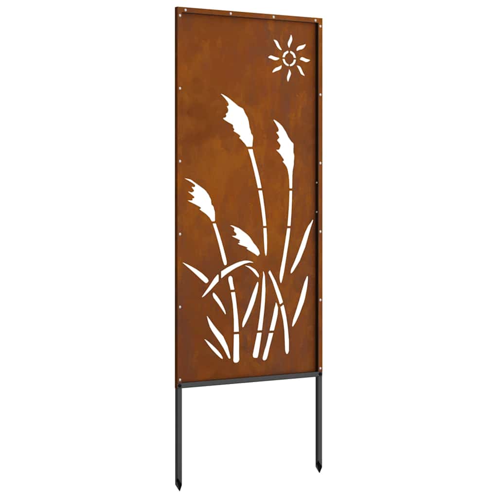 Garten Sichtschutz-Leinwand Rostig 50 x 140 cm Wetterfeststahl
