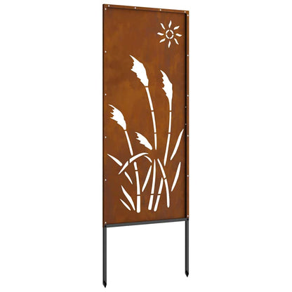 Garten Sichtschutz-Leinwand Rostig 50 x 140 cm Wetterfeststahl