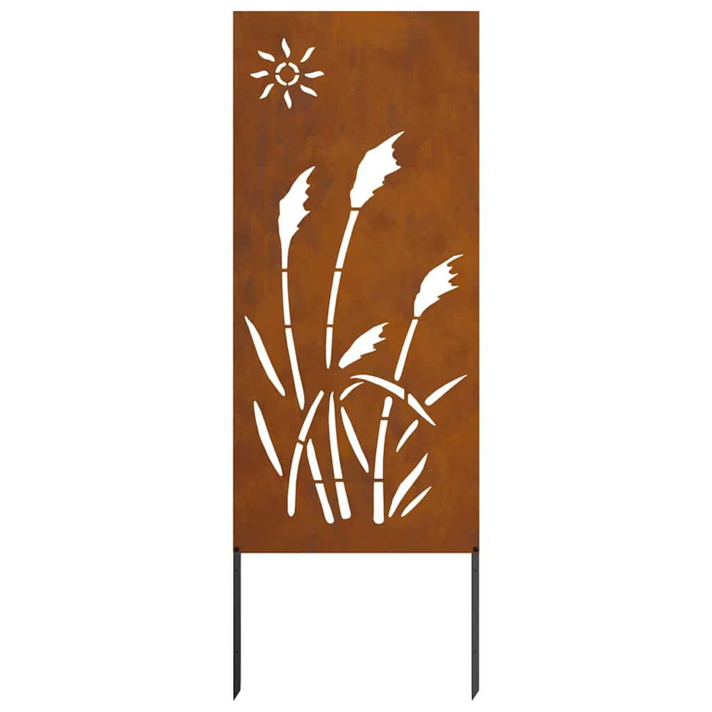Garten Sichtschutz-Leinwand Rostig 50 x 140 cm Wetterfeststahl