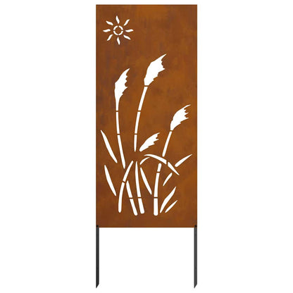 Garten Sichtschutz-Leinwand Rostig 50 x 140 cm Wetterfeststahl