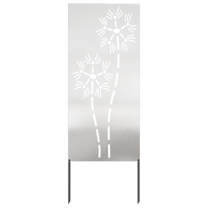 Garten Sichtschutz-Leinwand Silber 50 x 140 cm Edelstahl