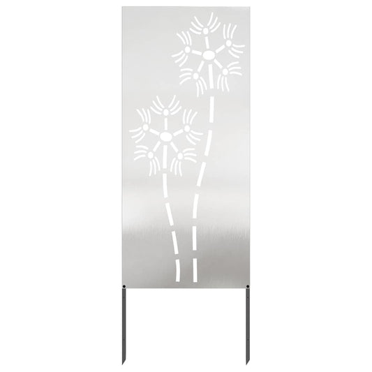 Garten Sichtschutz-Leinwand Silber 50 x 140 cm Edelstahl