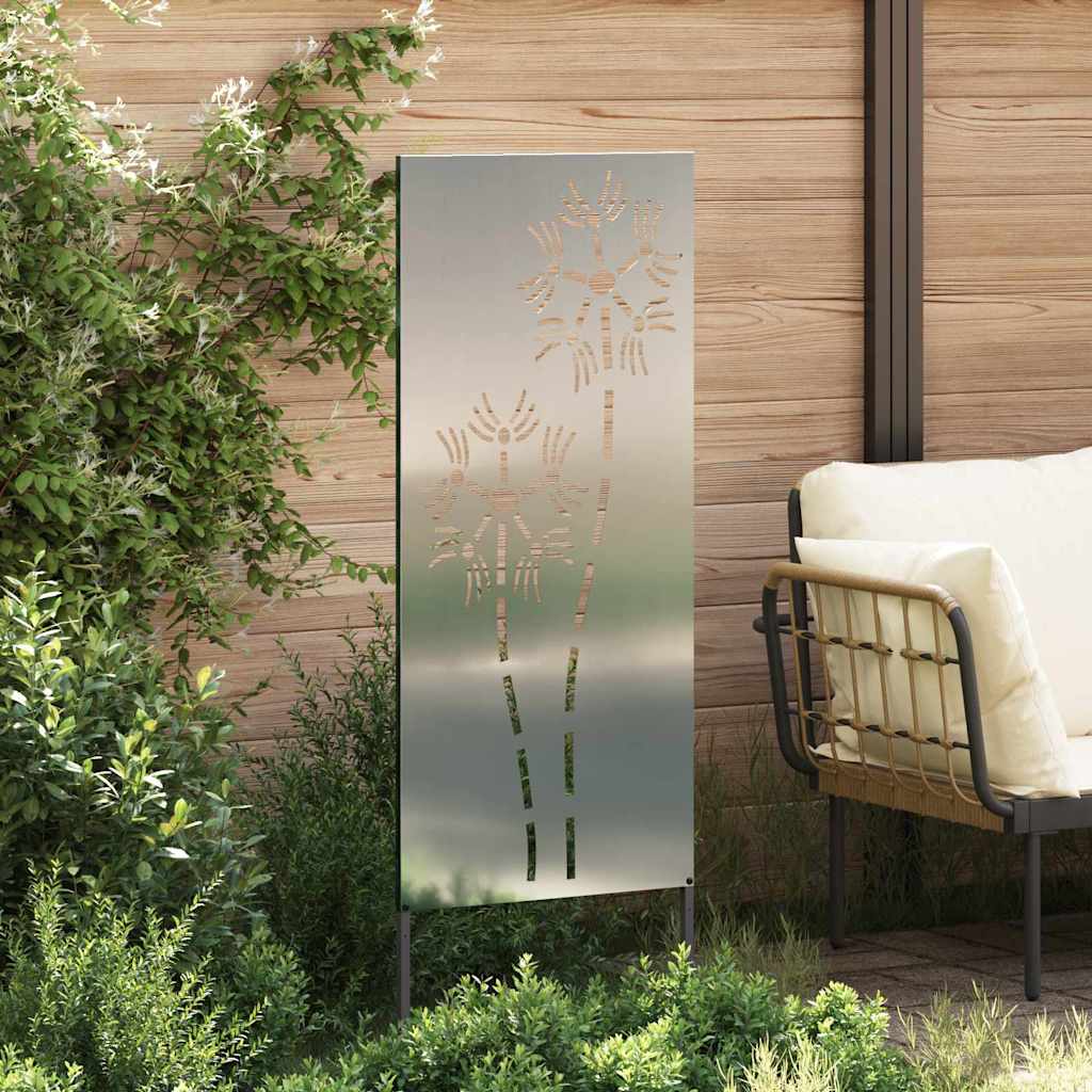 Garten dekoratives Panel Silber 50 x 140 cm Verzinkter Stahl