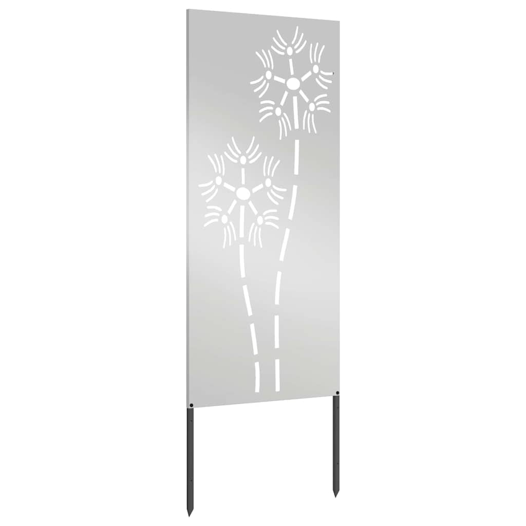 Garten dekoratives Panel Silber 50 x 140 cm Verzinkter Stahl