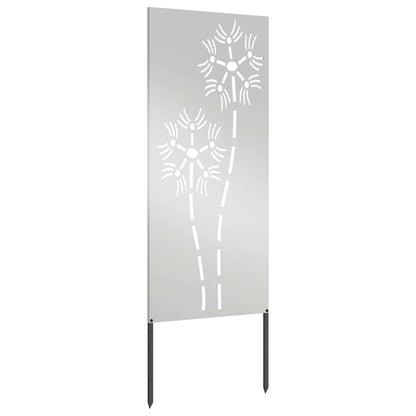 Garten dekoratives Panel Silber 50 x 140 cm Verzinkter Stahl