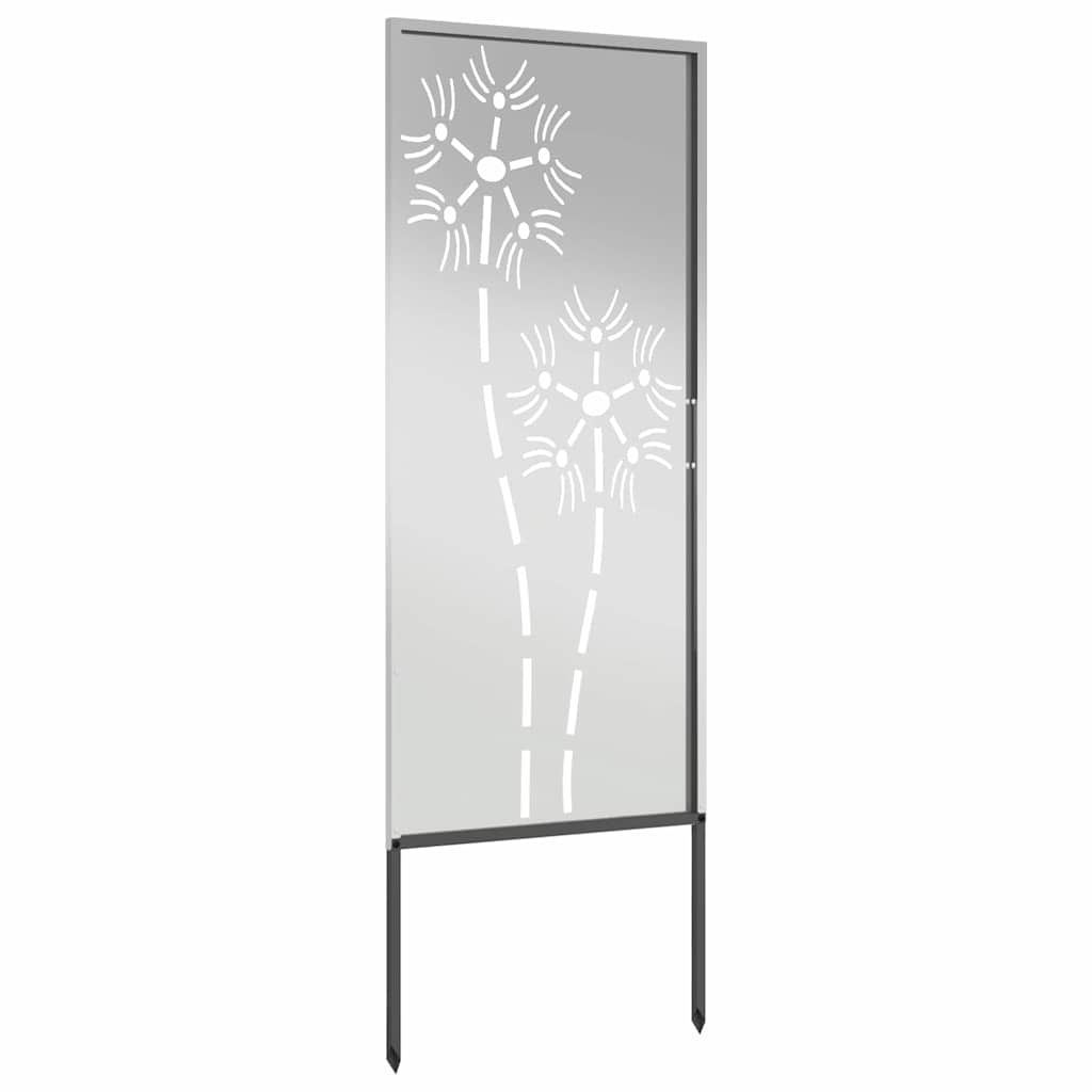 Garten dekoratives Panel Silber 50 x 140 cm Verzinkter Stahl