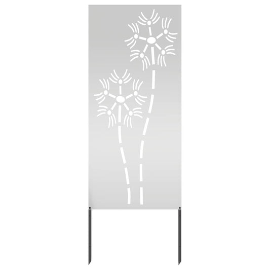 Garten dekoratives Panel Silber 50 x 140 cm Verzinkter Stahl