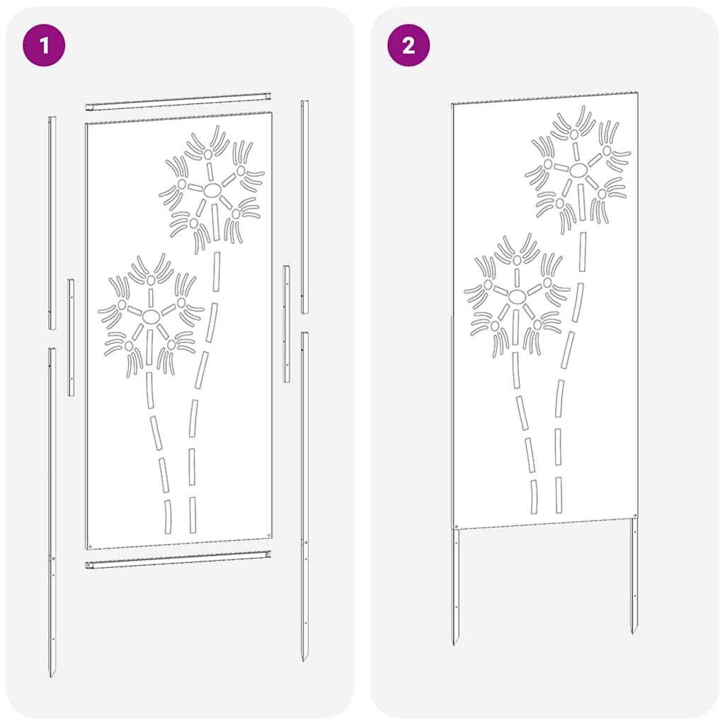 Garten dekoratives Panel Sonstiges Rostig 50 x 140 cm