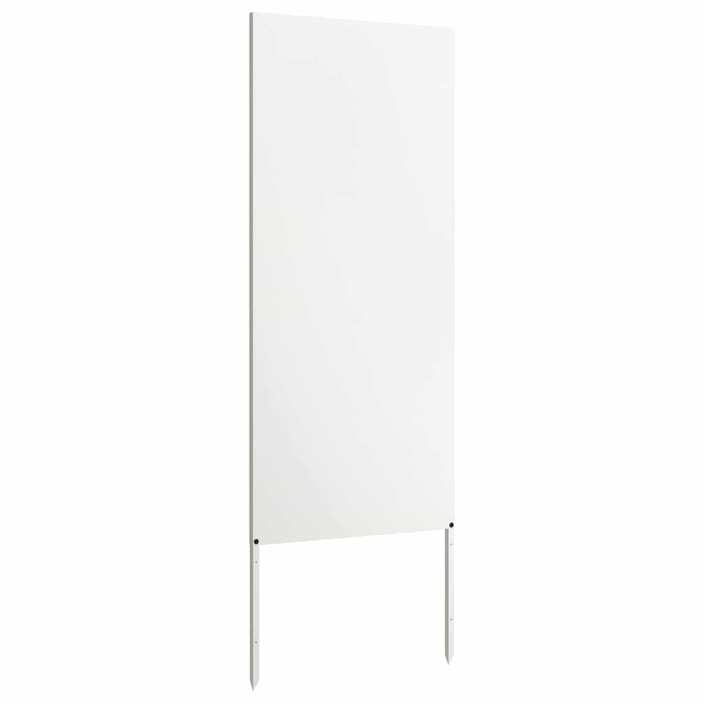 Garten dekoratives Panel Weiß 50 x 140 cm Kaltgewalzter Stahl