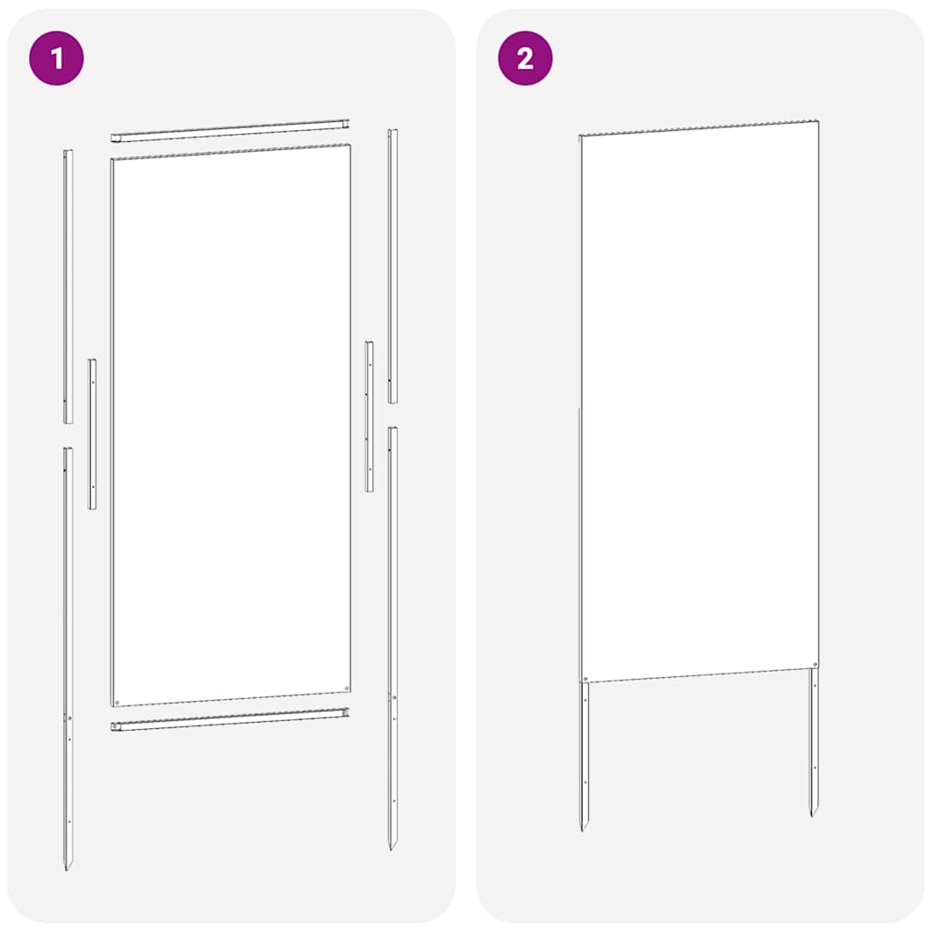 Garten dekoratives Panel Sonstiges Anthrazit 50 x 140 cm