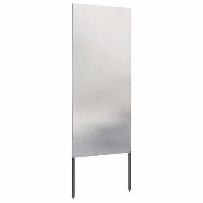 Garten Sichtschutz-Leinwand Silber 50 x 140 cm Edelstahl