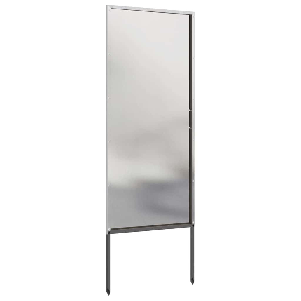 Garten Sichtschutz-Leinwand Silber 50 x 140 cm Edelstahl