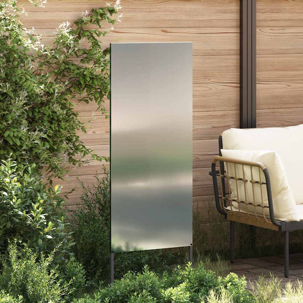 Garten Sichtschutz-Leinwand Silber 50 x 140 cm Verzinkter Stahl