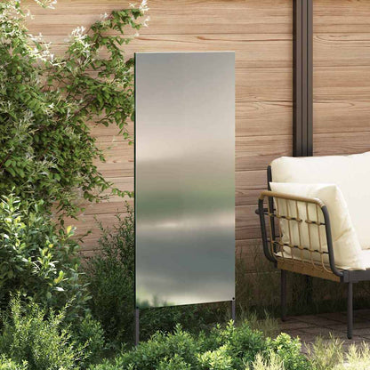 Garten Sichtschutz-Leinwand Silber 50 x 140 cm Verzinkter Stahl