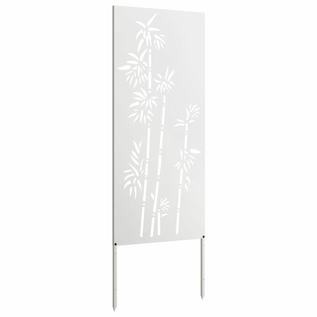 Garten Sichtschutz-Leinwand Floral Weiß 50 x 140 cm