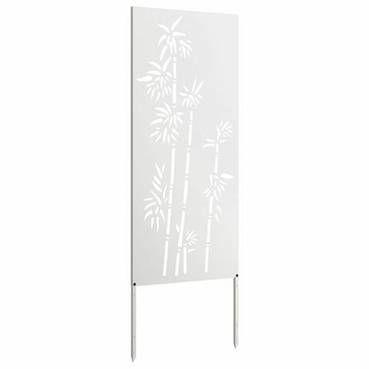 Garten Sichtschutz-Leinwand Floral Weiß 50 x 140 cm