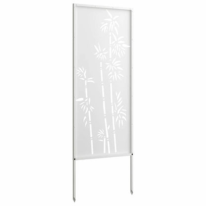 Garten Sichtschutz-Leinwand Floral Weiß 50 x 140 cm