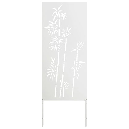 Garten Sichtschutz-Leinwand Floral Weiß 50 x 140 cm