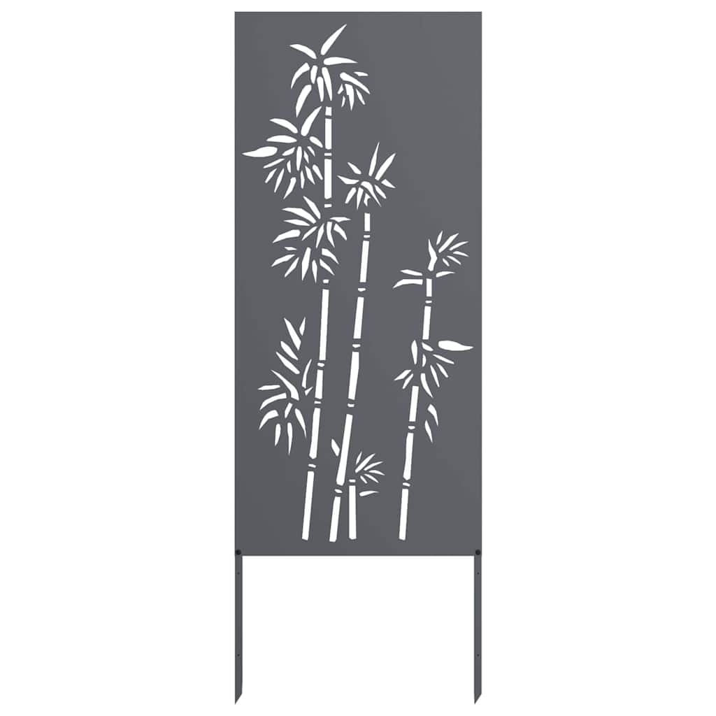 Garten Sichtschutz-Leinwand Floral Anthrazit 50 x 140 cm