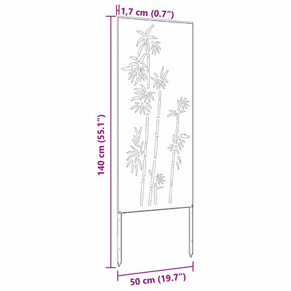 Garten dekoratives Panel Rostig 50 x 140 cm