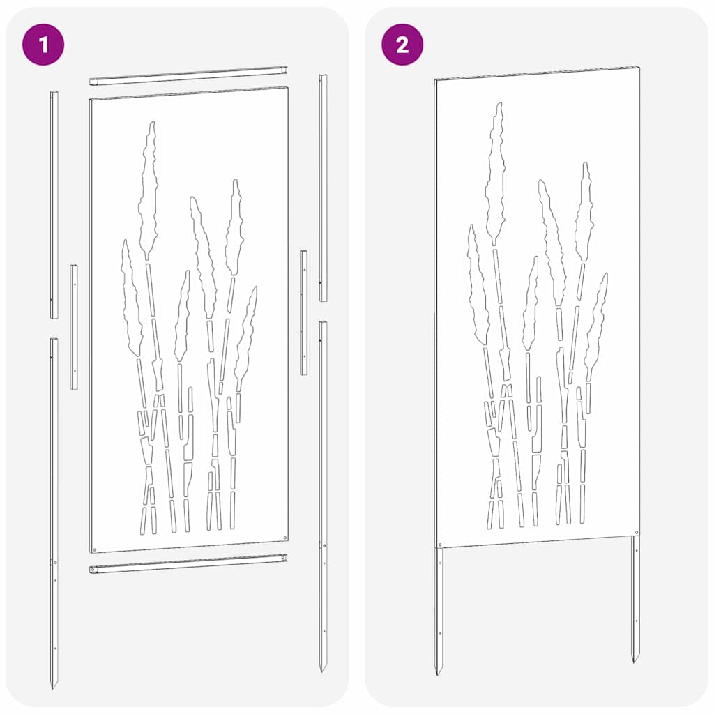 Garten dekoratives Panel Schwarz 50 x 140 cm