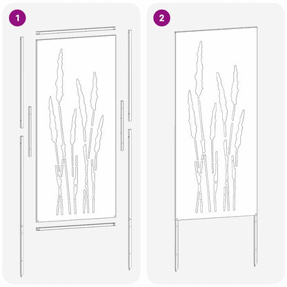 Garten dekoratives Panel Schwarz 50 x 140 cm