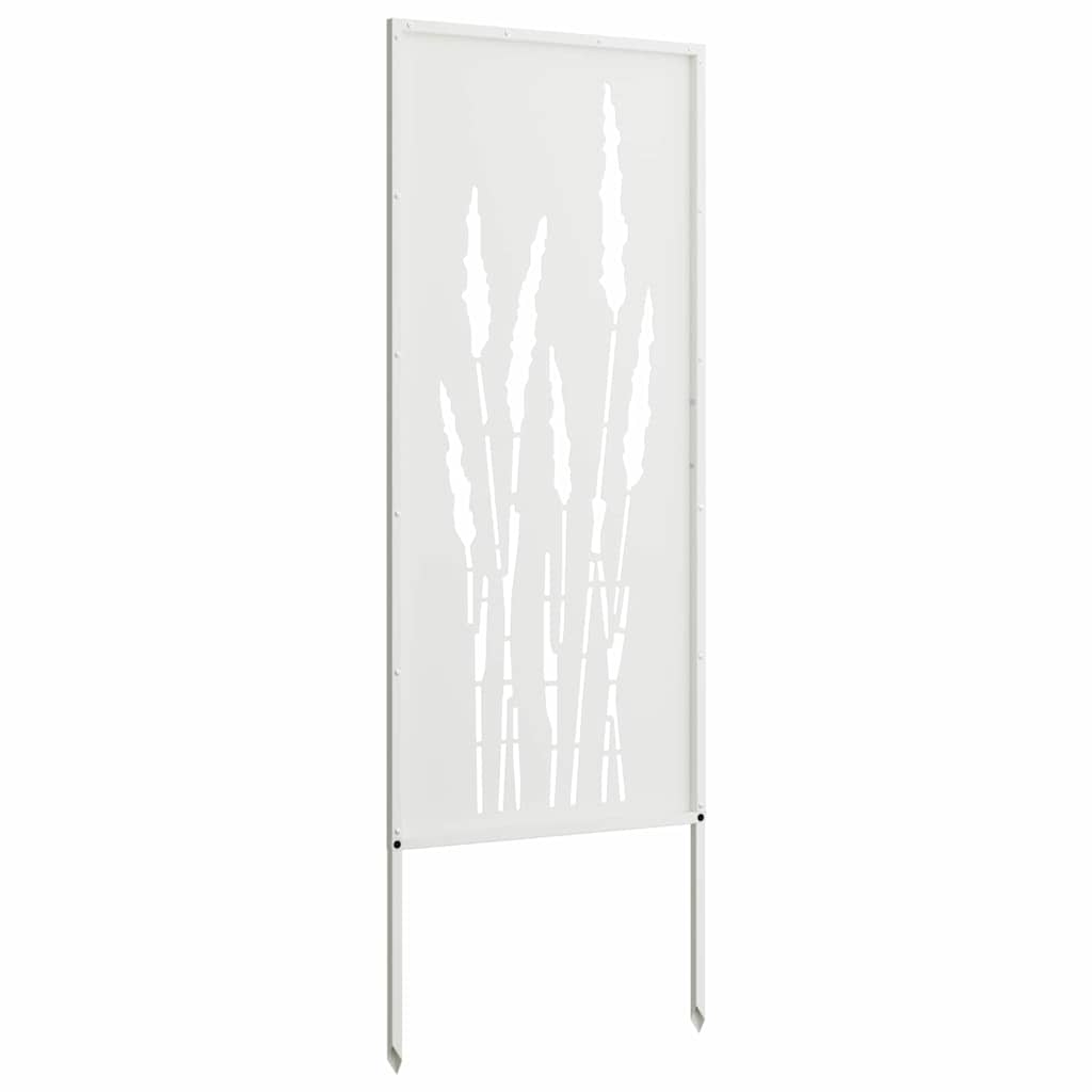 Garten Sichtschutz-Leinwand Floral Weiß 50 x 140 cm