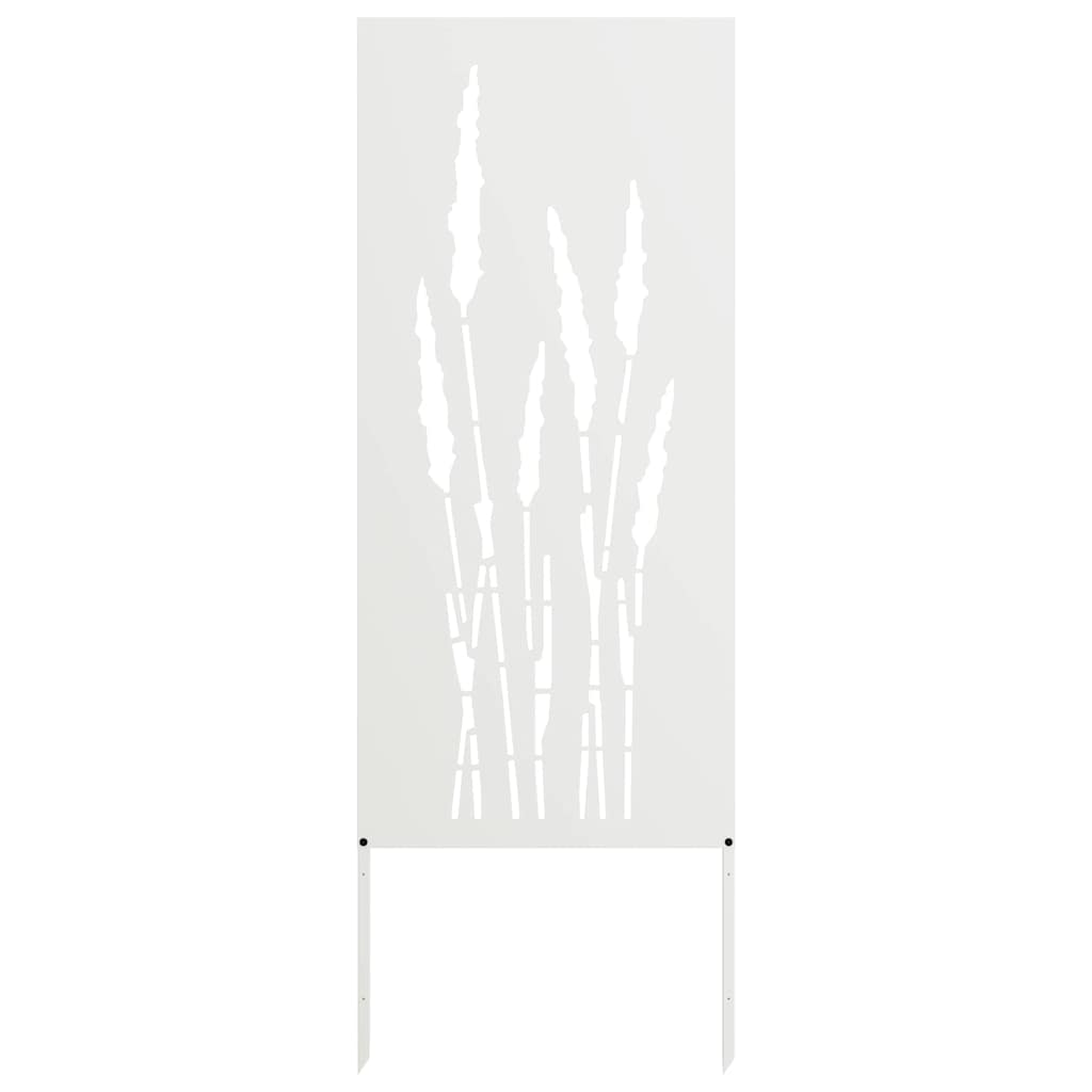 Garten Sichtschutz-Leinwand Floral Weiß 50 x 140 cm
